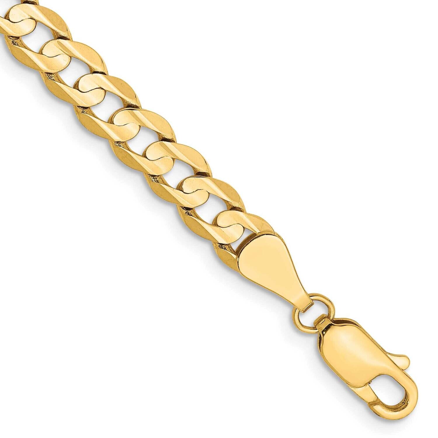 5.25mm Open Concave Curb Chain 7 Inch 10k Gold 10LCR140-7 by Men&#39;s Jewelry and Accessories, MPN: 10…