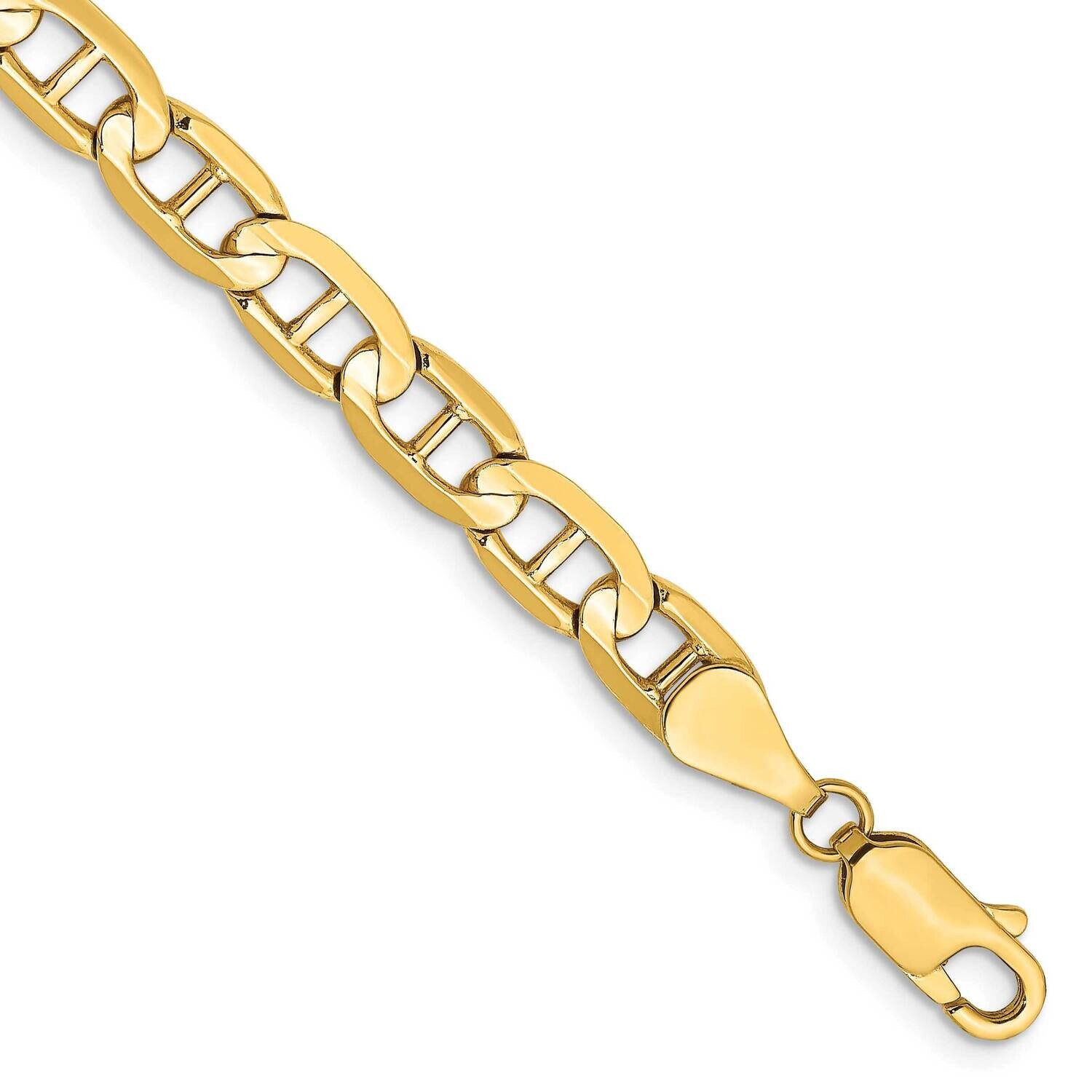5.25mm Concave Anchor Chain 9 Inch 10k Gold 10CCA140-9