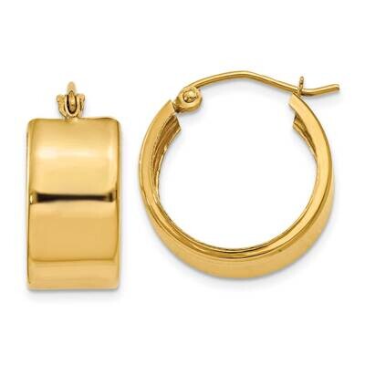 8.25mm Polished Hoop Earrings 10k Gold 10S1161, MPN: 10S1161,
