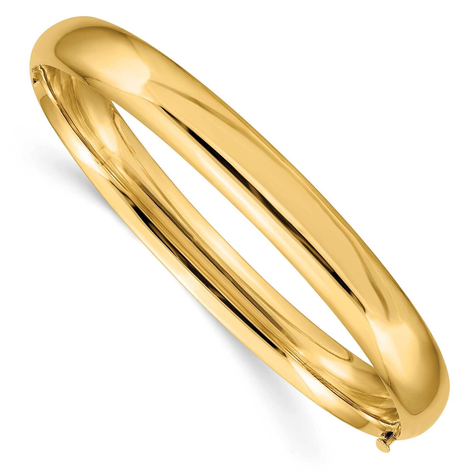 5/16 High Polished Hinged Bangle Bracelet 7 Inch 10k Gold 10HP5/16, MPN: 10HP5/16,