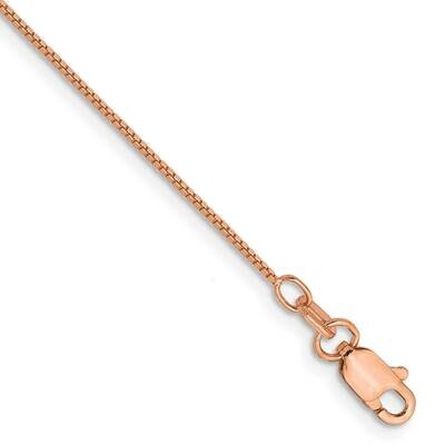 .70mm Box Chain Anklet 10 Inch 10k Rose Gold 10RSC1-10, MPN: 10RSC1-10,