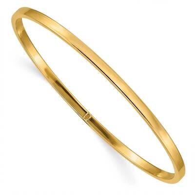 3mm Polished Square Tube Slip-On Bangle 10k Gold 10DB472, MPN: 10DB472,