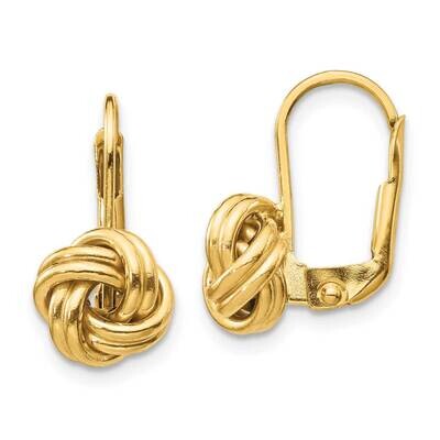 Love Knot Leverback Earrings 10k Polished Gold 10SF2474, MPN: 10SF2474, 196904099575