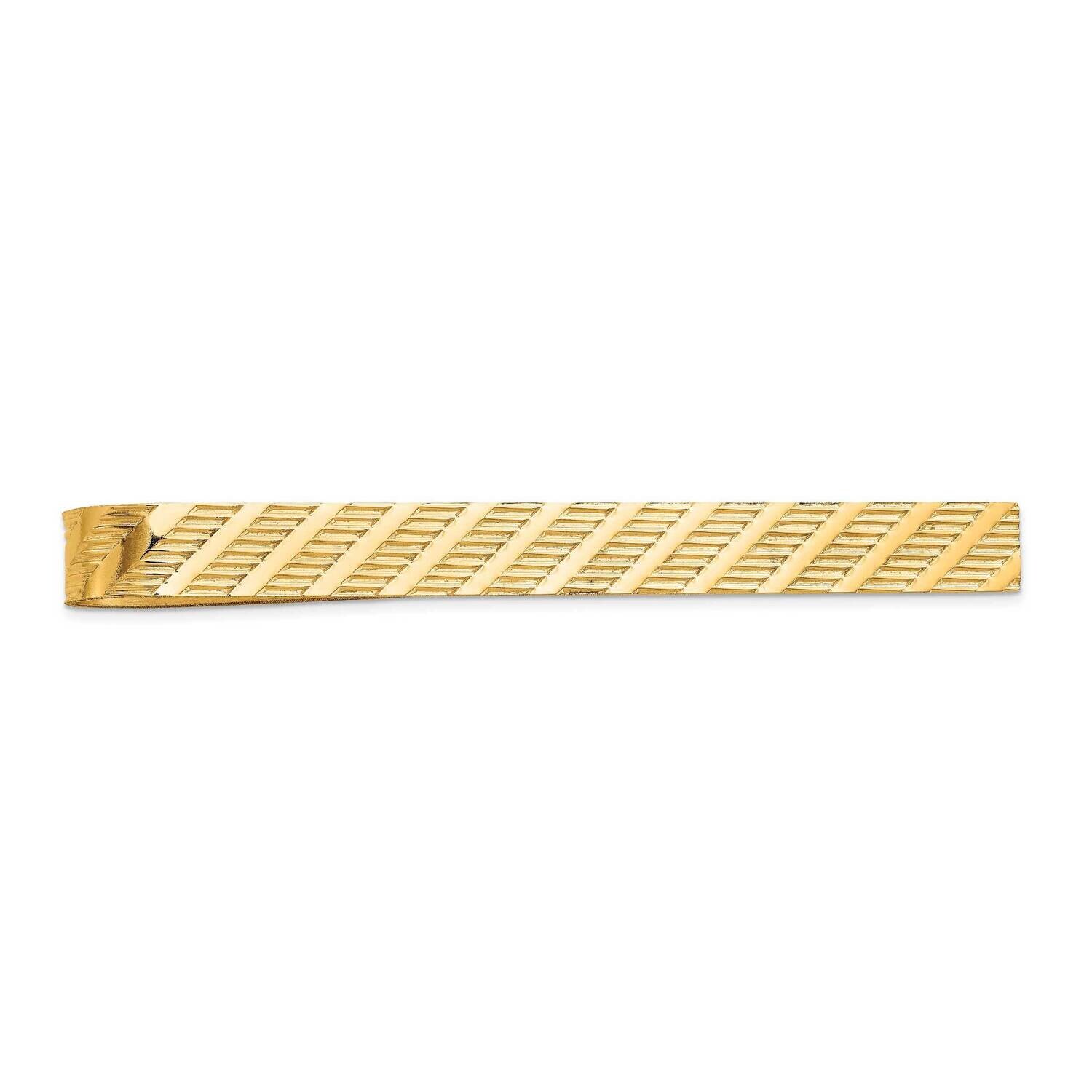 Men's Textured Tie Bar 10k Gold 10MC147