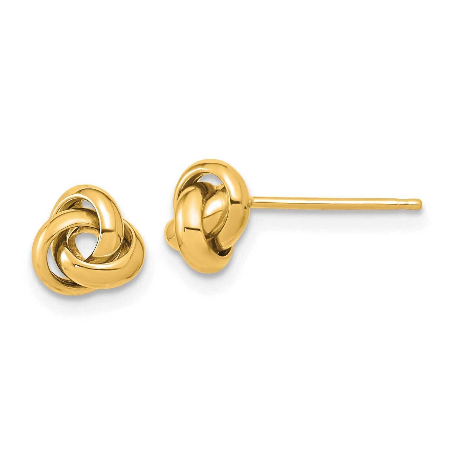 Love Knot Post Earrings 10k Polished Gold 10TL1047, MPN: 10TL1047,