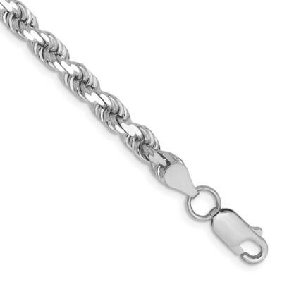 4.5mm Diamond-Cut Rope Chain 8 Inch 10k White Gold 10K035W-8, MPN: 10K035W-8,