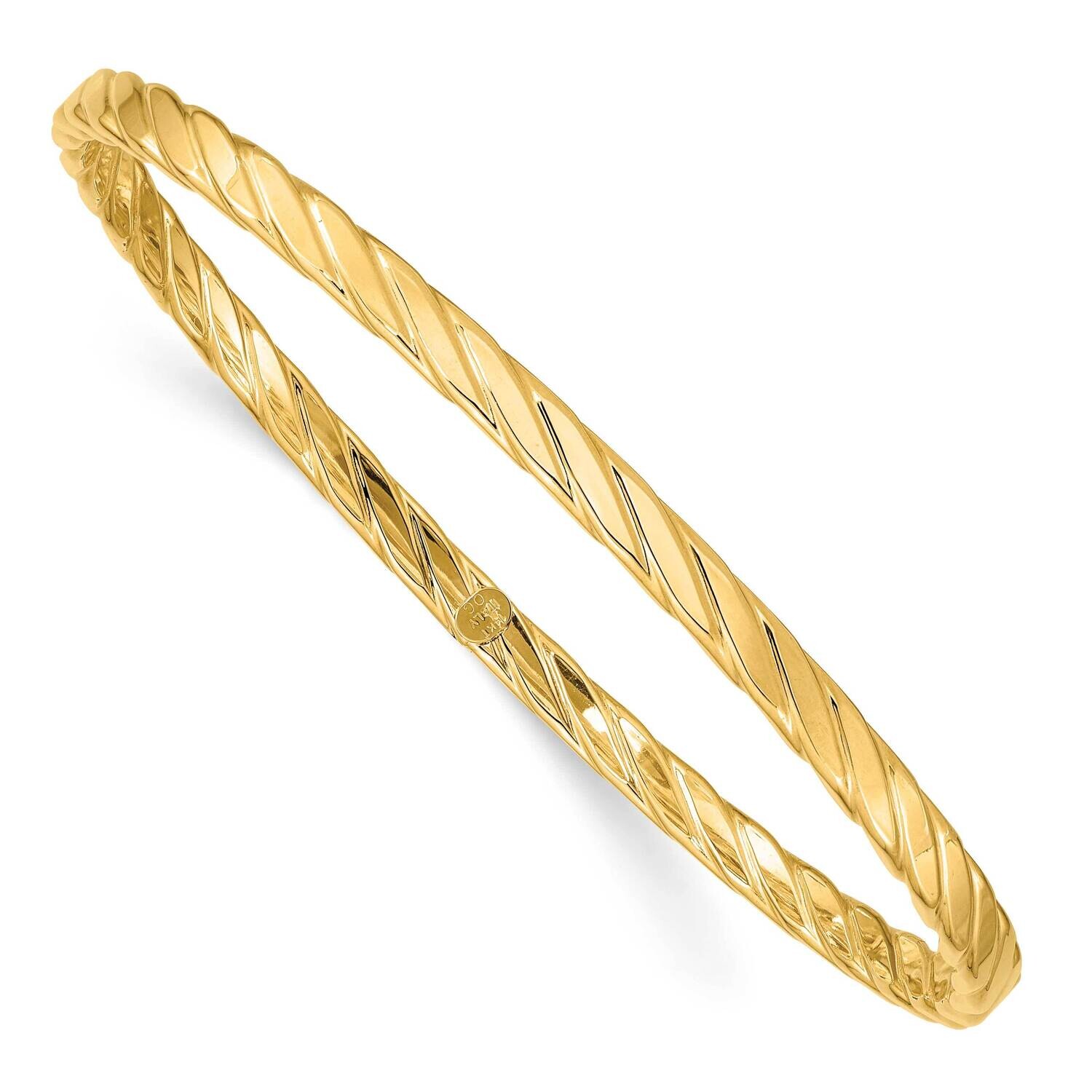 4mm Textured Twist Slip-On Bangle 10k Gold 10DB651, MPN: 10DB651, 196904097625