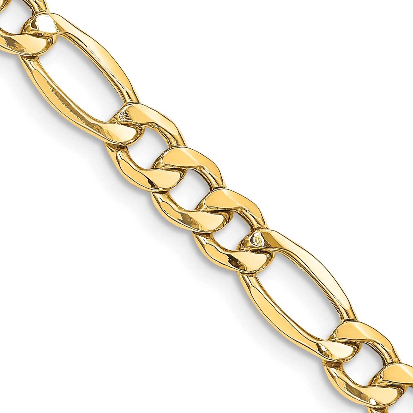 8.5mm Semi-Solid Figaro Chain 22 Inch 10k Gold 10BC190-22 by Men&#39;s Jewelry and Accessories, MPN: 10…