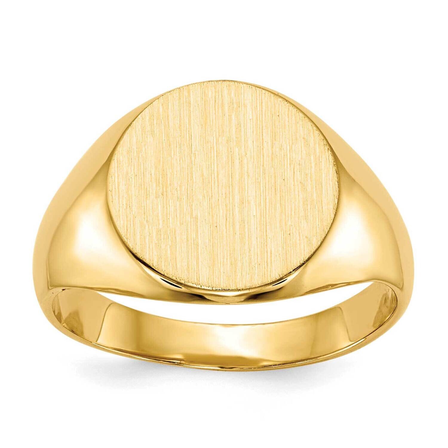 11.5X12.0mm Closed Back Signet Ring 10k Gold 10RS278