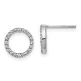 Diamond Open Circle Earrings 10k White Gold 10XE3073WA, MPN: 10XE3073WA,