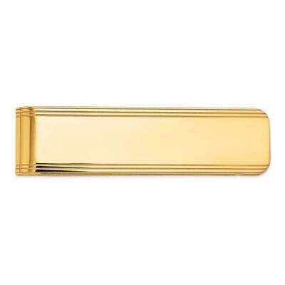 Men&#39;s Grooved Polished Money Clip 10k Gold 10MC28 by Men&#39;s Jewelry and Accessories, MPN: 10MC28,