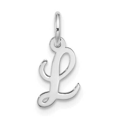 Small Script Initial L Charm 10k White Gold 10WC1556L, MPN: 10WC1556L,