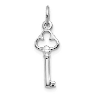 Solid Key Charm 10k White Gold 10C417W, MPN: 10C417W,