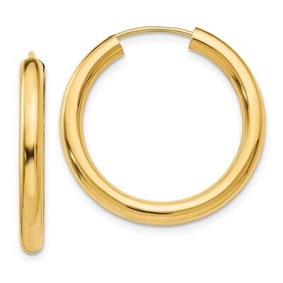 Endless Tube Hoop Earrings 10k Polished Gold 10TF808, MPN: 10TF808,