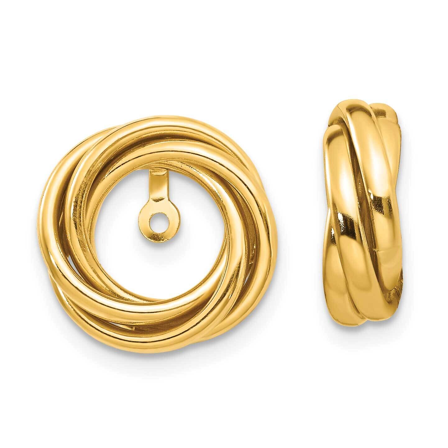 Love Knot Earring Jackets 10k Polished Gold 10TH225