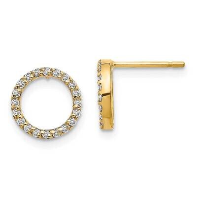 Open Circle Earrings Mounting 10k Gold 10XE3073, MPN: 10XE3073,