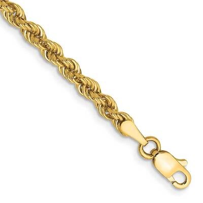 3mm Regular Rope Chain 9 Inch 10k Gold 10K023S-9, MPN: 10K023S-9,