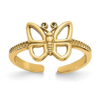 Butterfly Toe Ring 10k Gold 10C2067, MPN: 10C2067,