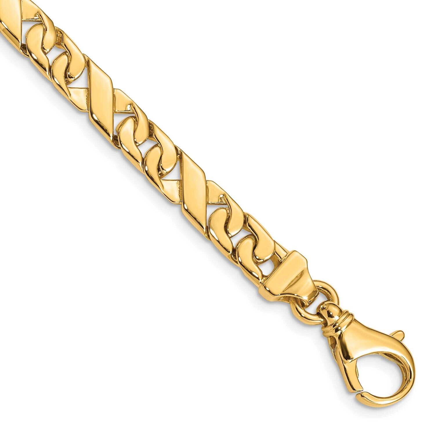 6.7mm Hand-Polished Fancy Link Bracelet 8 Inch 10k Gold 10LK165-8