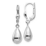 Polished Dangle Leverback Earrings 10k White Gold 10TM171, MPN: 10TM171, 196904097175