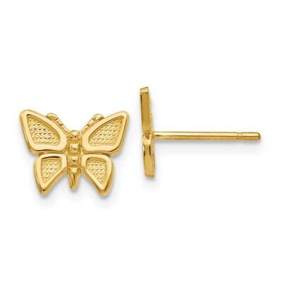 Butterfly Post Earrings 10k Polished Gold 10S1130, MPN: 10S1130, 196904097540