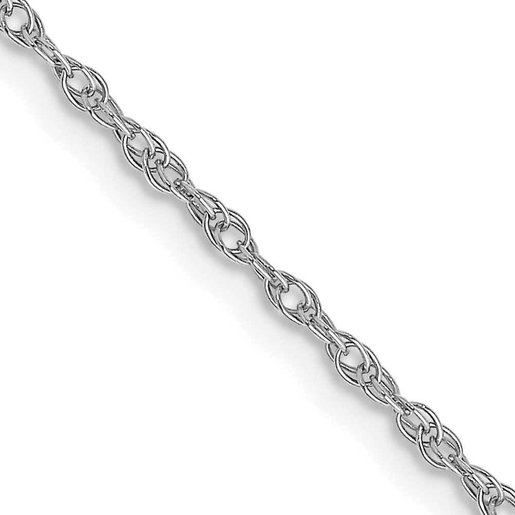 1.15mm Carded Cable Rope Chain 24 Inch 10k White Gold 10K9RW-24