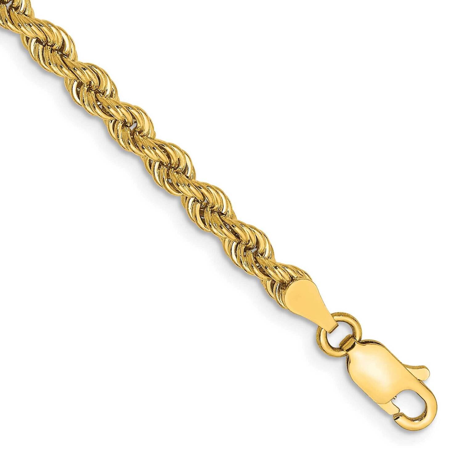 3.65mm Regular Rope Chain 8 Inch 10k Gold 10K025S-8, MPN: 10K025S-8,
