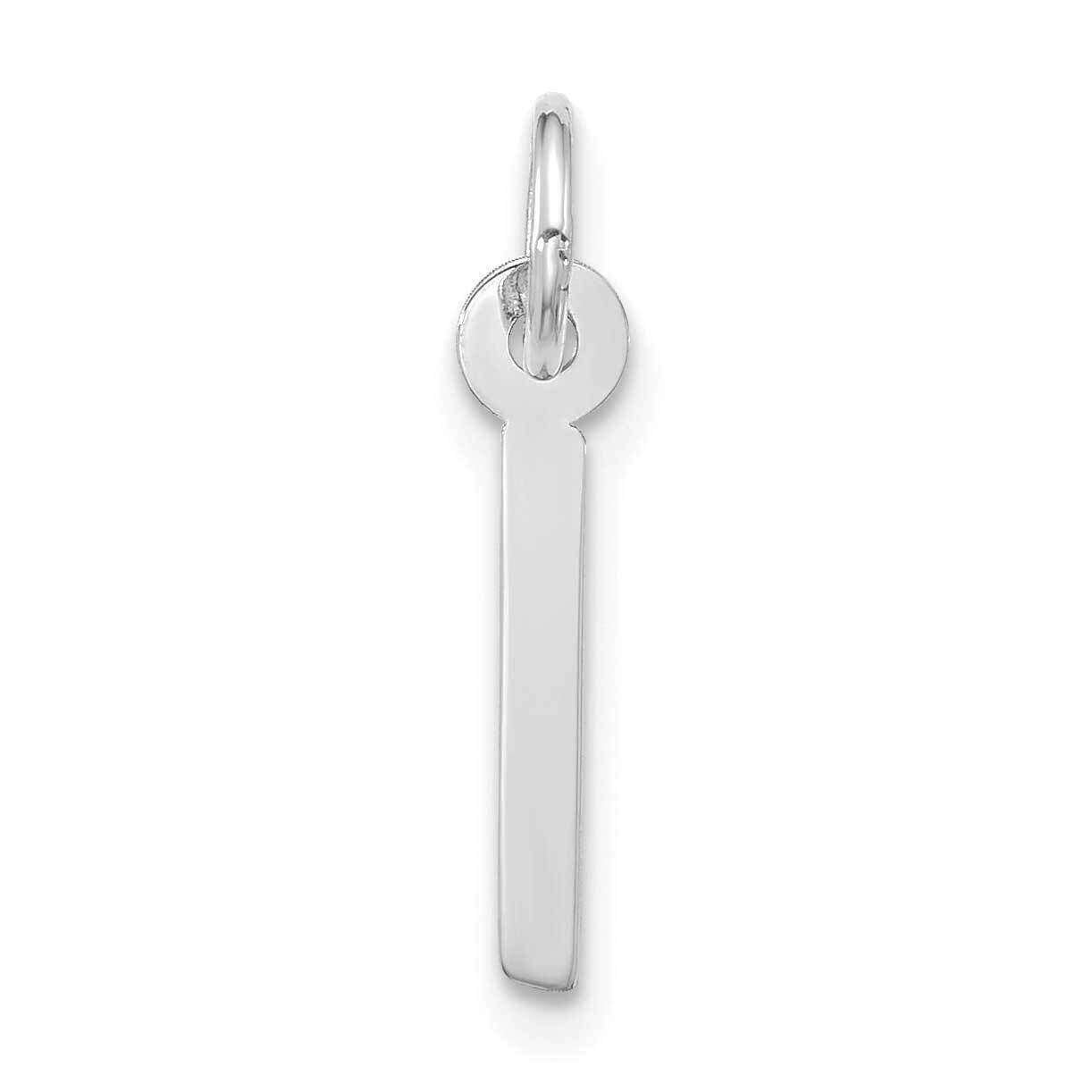 Large Slanted Block Initial I Charm 10k White Gold 10WC1555I, MPN: 10WC1555I,