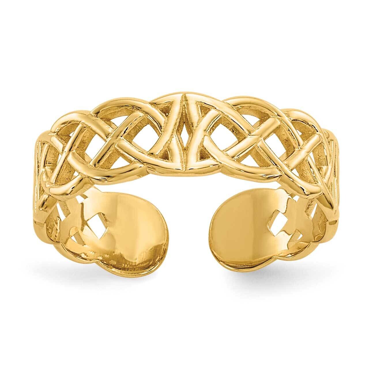 Celtic Toe Ring 10k Gold 10R549