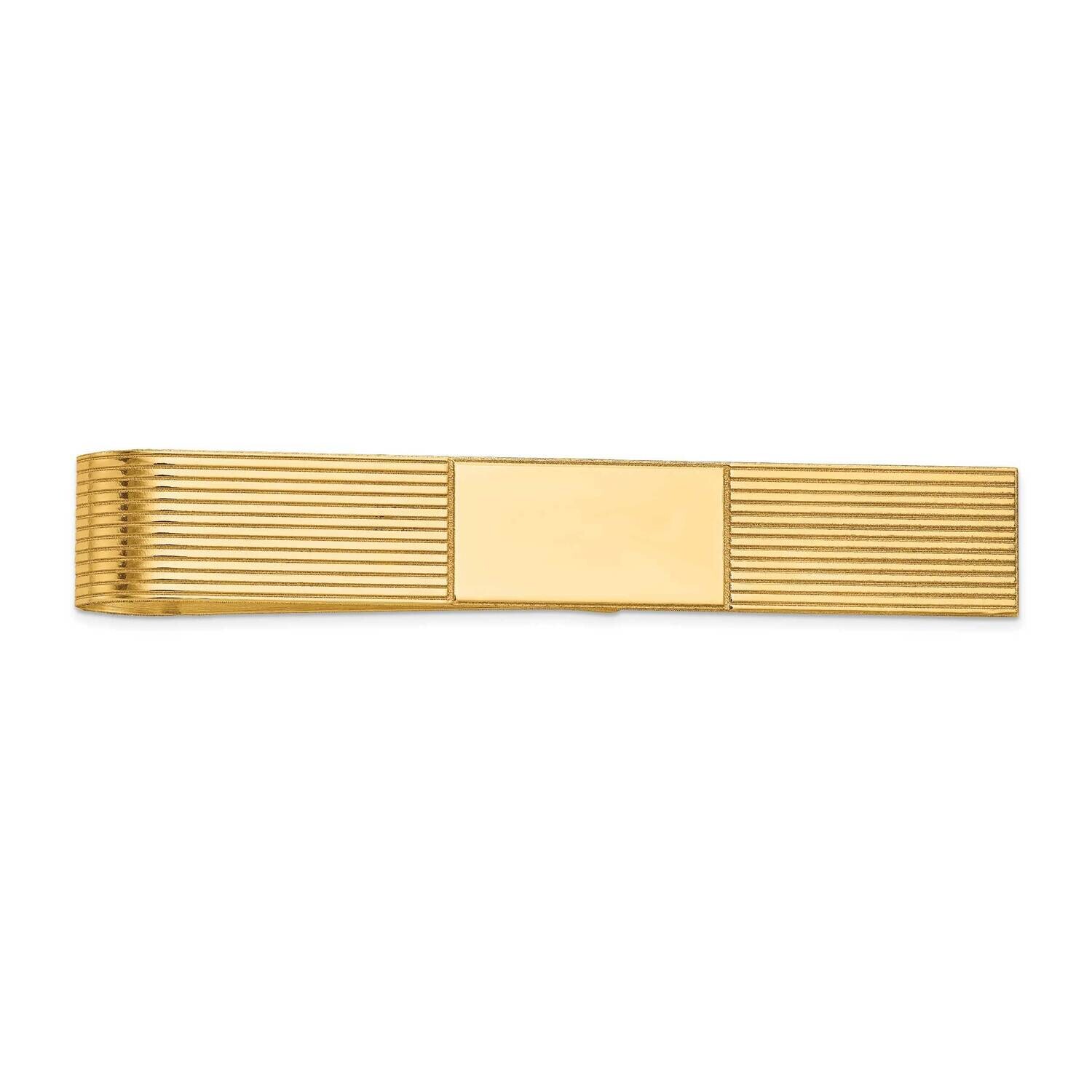 Men&#39;s Grooved Engravable Tie Bar 10k Gold 10MC93 by Men&#39;s Jewelry and Accessories, MPN: 10MC93,