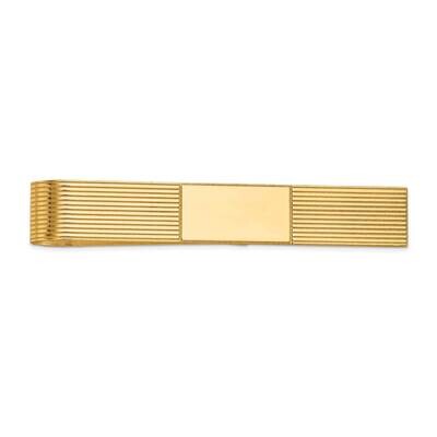 Men&#39;s Grooved Engravable Tie Bar 10k Gold 10MC93 by Men&#39;s Jewelry and Accessories, MPN: 10MC93,