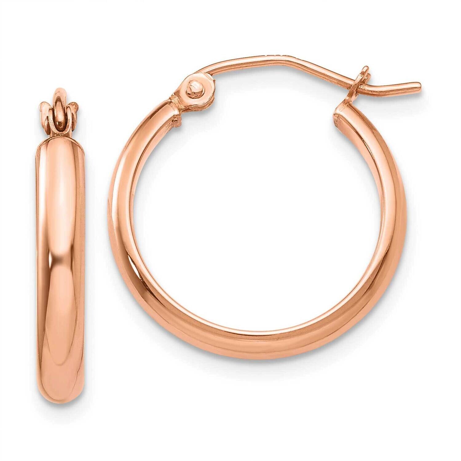 Hoop Earrings 10k Rose Gold 10TF569, MPN: 10TF569,