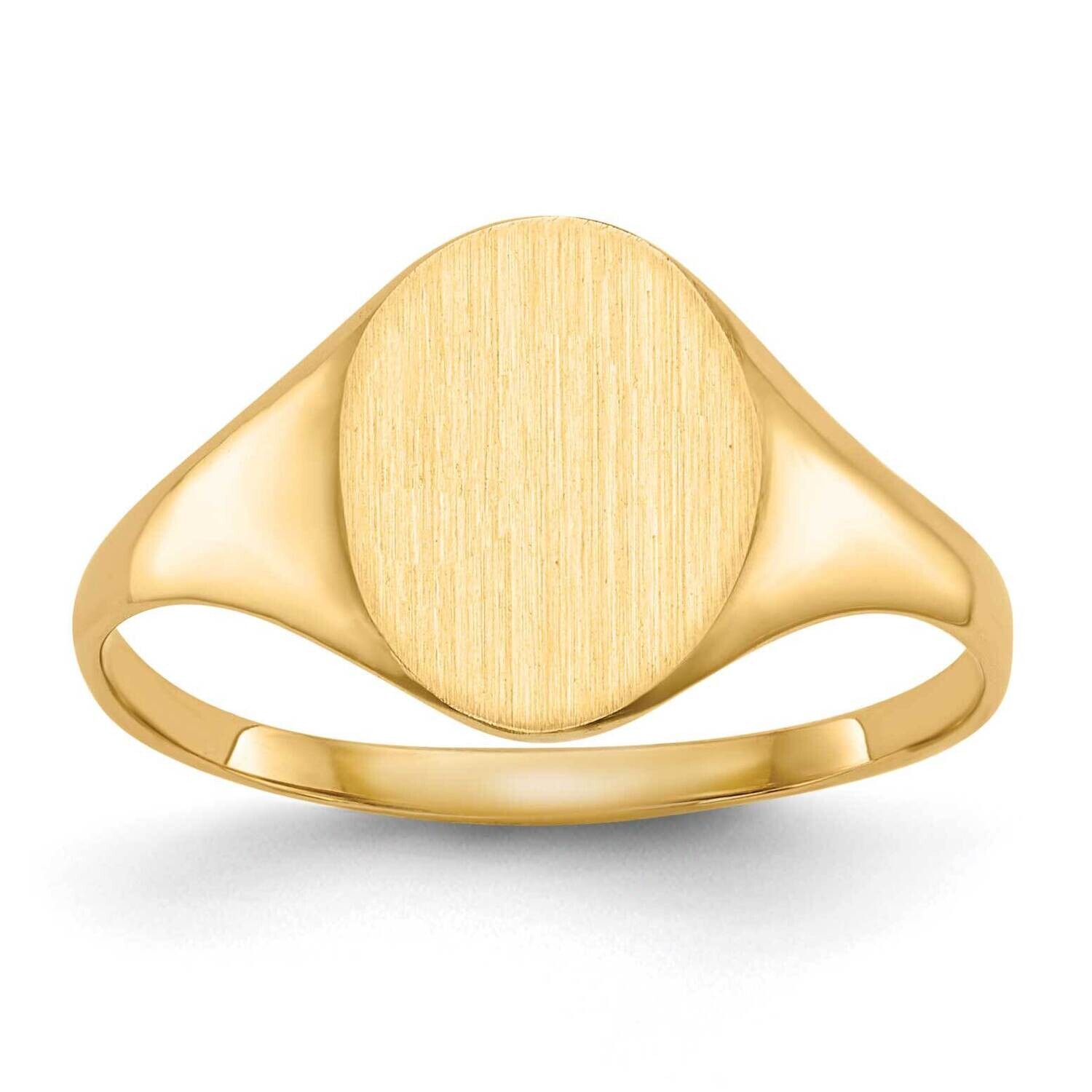 10.0X8.5mm Closed Back Signet Ring 10k Gold 10RS100, MPN: 10RS100,