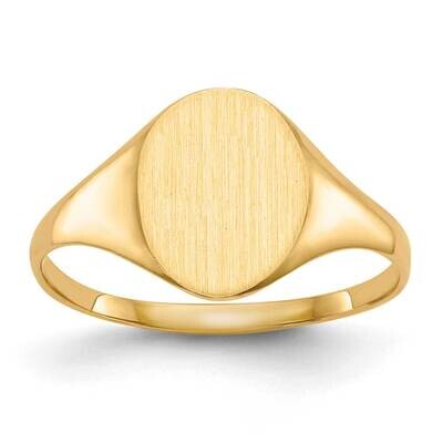 10.0X8.5mm Closed Back Signet Ring 10k Gold 10RS100, MPN: 10RS100,
