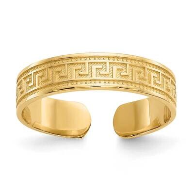 Greek Key Toe Ring 10k Gold 10R553, MPN: 10R553,