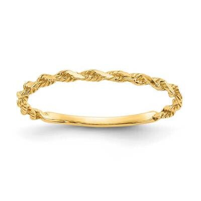Diamond-Cut Textured Rope BRing 10k Gold 10R543, MPN: 10R543,