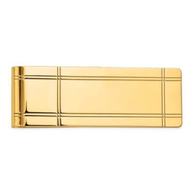 Men&#39;s Grooved Polished Money Clip 10k Gold 10MC53 by Men&#39;s Jewelry and Accessories, MPN: 10MC53,