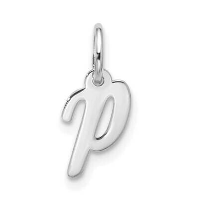 Small Script Initial P Charm 10k White Gold 10WC1556P, MPN: 10WC1556P,