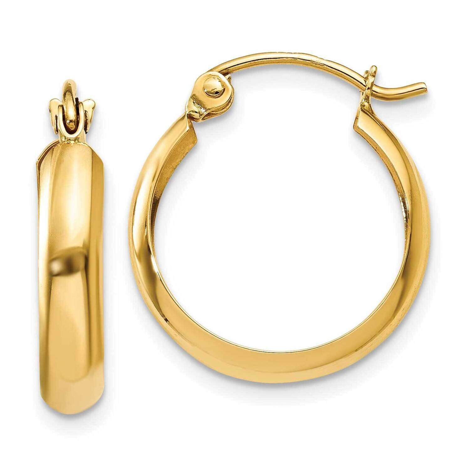 3.5mm Hoop Earrings 10k Polished Gold 10TF150, MPN: 10TF150,