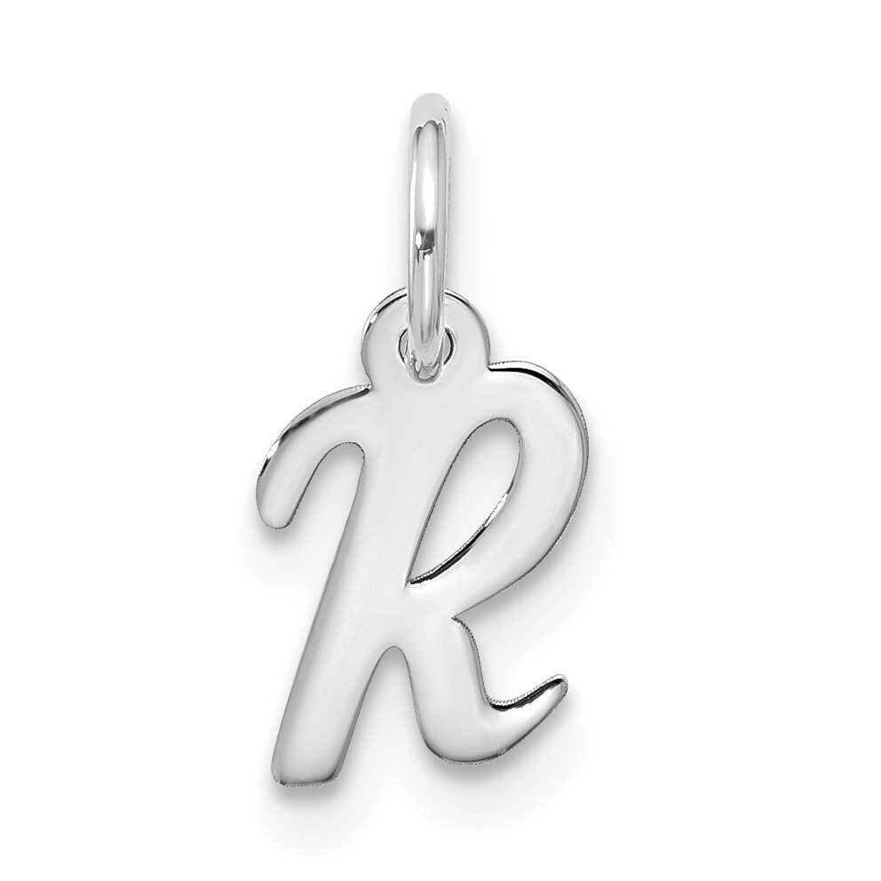 Small Script Initial R Charm 10k White Gold 10WC1556R, MPN: 10WC1556R,