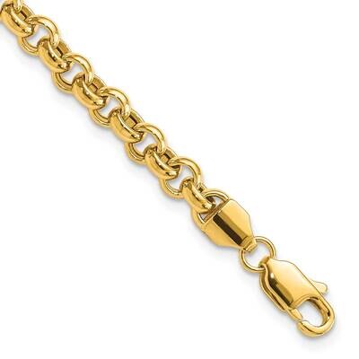 7.5 Inch 5mm Polished Fancy Rolo Link Bracelet 10k Gold 10SF417-7.5, MPN: 10SF417-7.5,