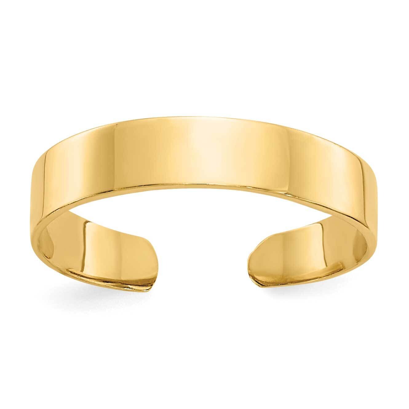 Adjustable Polished BToe Ring 10k Gold 10R567, MPN: 10R567,