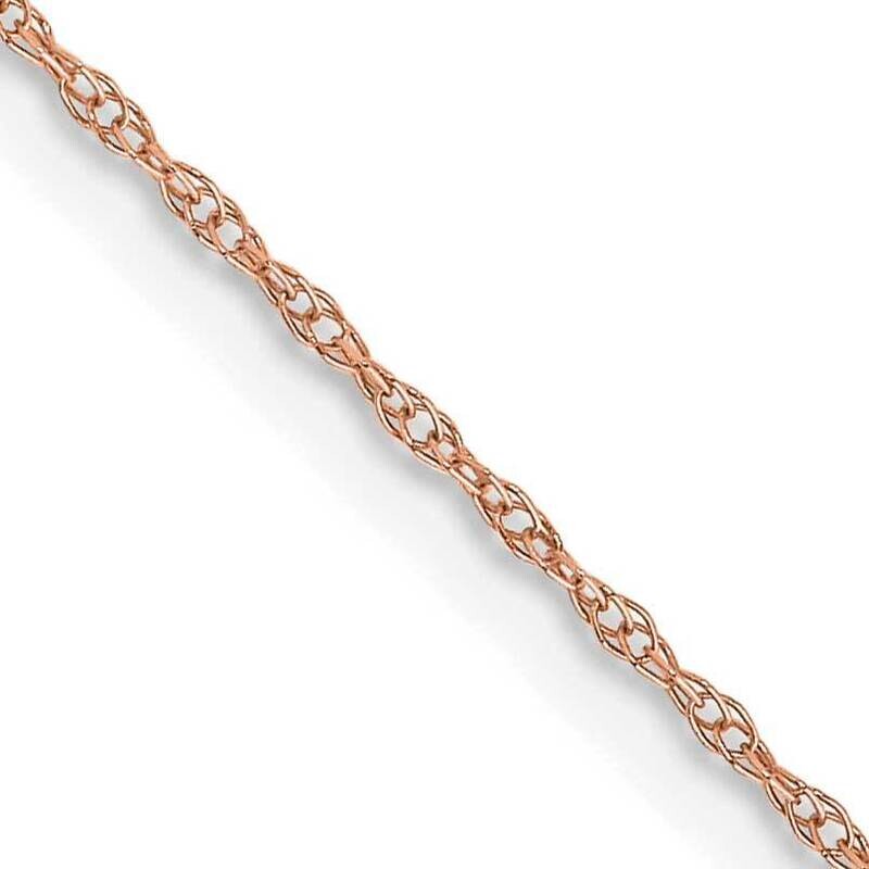 .6 mm Carded Cable Rope Chain 16 Inch 10k Rose Gold 10K6RR-16, MPN: 10K6RR-16,