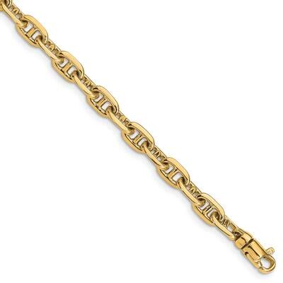 5.1mm Hand-Polished Fancy Link Bracelet 8.5 Inch 10k Gold 10LK441-8.5 by Men&#39;s Jewelry and Accessor…