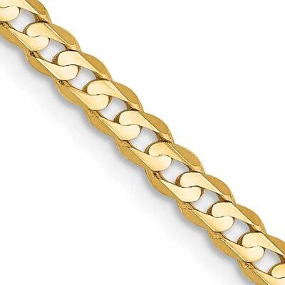 3mm Open Concave Curb Chain 24 Inch 10k Gold 10LCR080-24 by Men&#39;s Jewelry and Accessories, MPN: 10L…