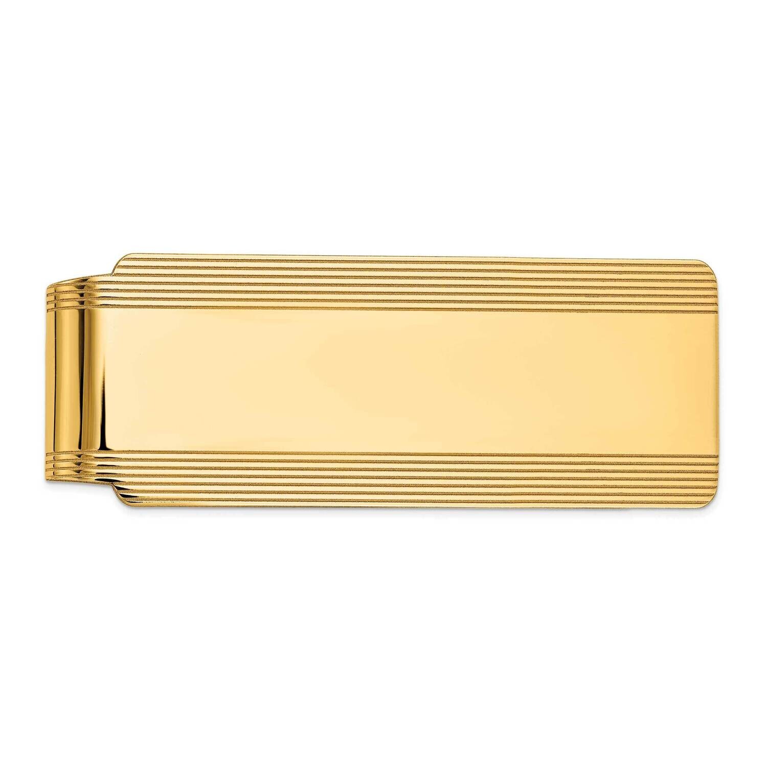 Men&#39;s Grooved Polsihed Money Clip 10k Gold 10MC29 by Men&#39;s Jewelry and Accessories, MPN: 10MC29,