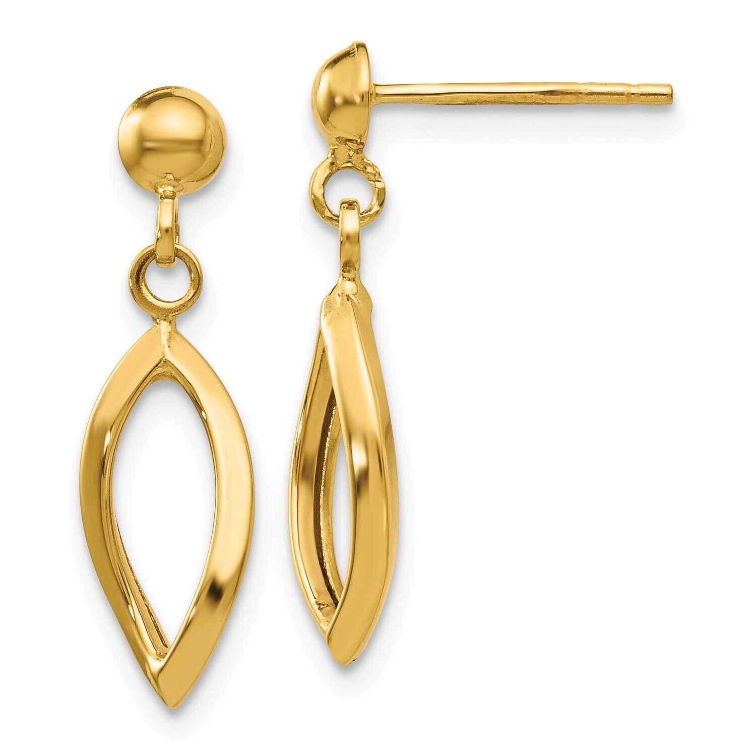Post Dangle Earrings 10k Gold 10TL899, MPN: 10TL899,