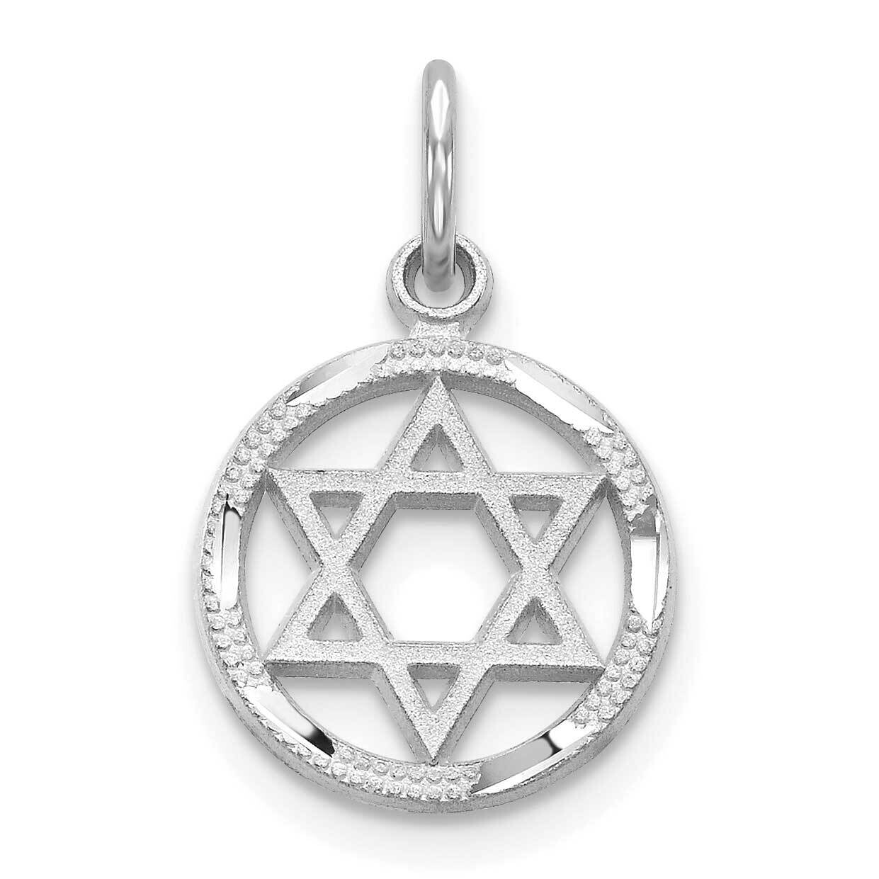Star Of David Charm 10k White Gold 10C332W, MPN: 10C332W,