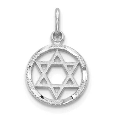 Star Of David Charm 10k White Gold 10C332W, MPN: 10C332W,