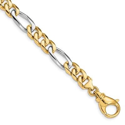 7.85mm HPolished Fancy Link Chain 9 Inch 10k Two-Tone Gold 10LK489-9 by Men&#39;s Jewelry and Accessori…